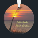 Adorno Bancos Exteriores North Carolina Beach Sunset Nara<br><div class="desc">El exterior de la playa de Banks Carolina del Norte con un cielo naranja en el océano</div>