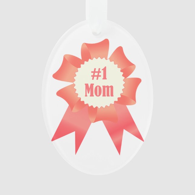 Adorno Banda ganadora del premio Gratitude Número Uno Mom (Anverso)