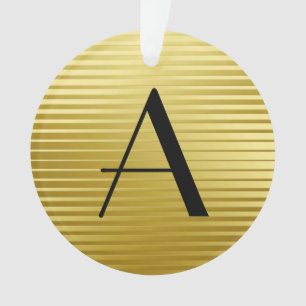 Adorno Bandas satinadas de oro de Monograma Art Deco