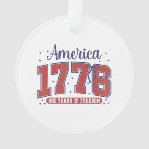 Adorno Bandera Americana 4 de Julio Vintage 250 Años 1776
