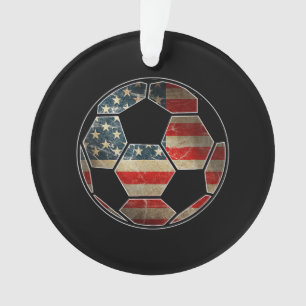 Adorno Bandera Americana en Balón de Fútbol - Bandera de