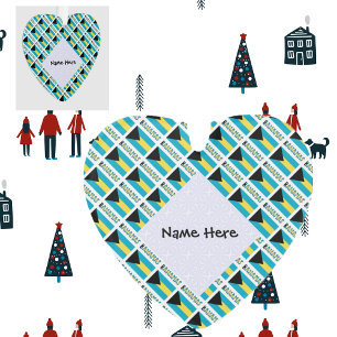 Adorno Bandera bahameña de Bahamas cubierta