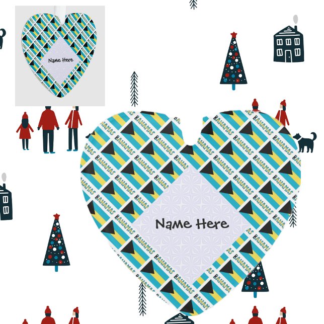 Adorno Bandera bahameña de Bahamas cubierta (Subido por el creador)