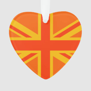 Adorno Bandera británica Union Jack naranja vibrante Swag