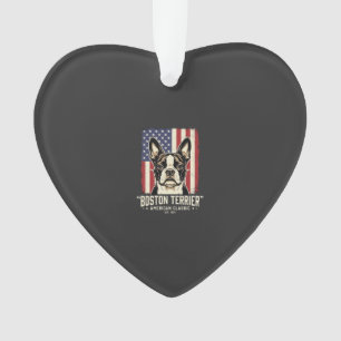 Adorno Bandera clásica americana del Boston Terrier