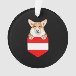 Adorno Bandera de Austria Pembroke Welsh Corgi Perro En E