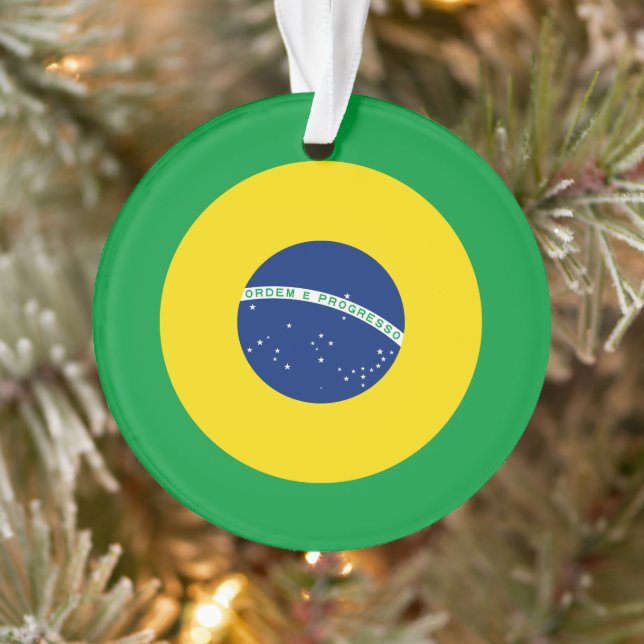 Adorno Bandera de Brasil ondea bandera brasileña (Árbol)