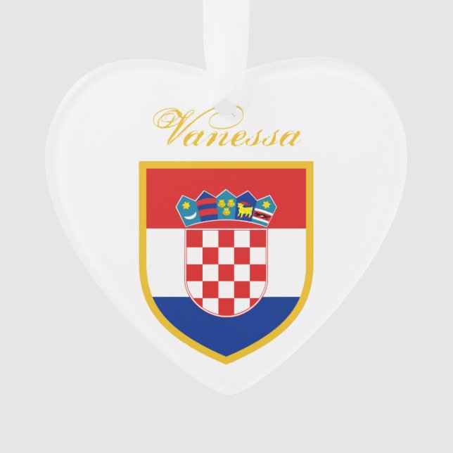 Adorno Bandera de Croacia personalizada (Anverso)