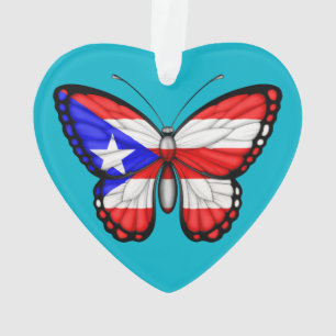 Adorno Bandera de la mariposa de Puerto Rico