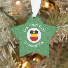 Adorno Bandera de Navidad del Ángel Alemán Personalizada