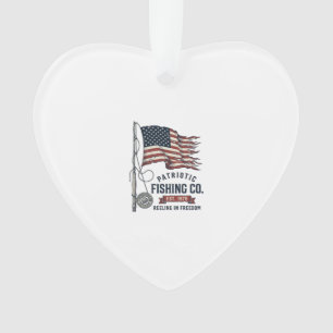 Adorno Bandera de pesca patriótica vintage diseño vectori