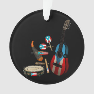 Adorno Bandera de Puerto Rico   Instrumentos tradicionale