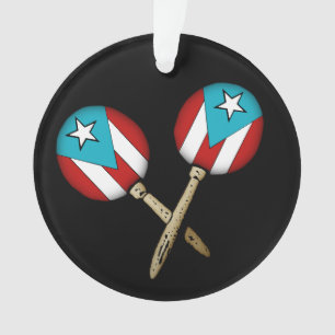 Adorno Bandera de Puerto Rico Maracas