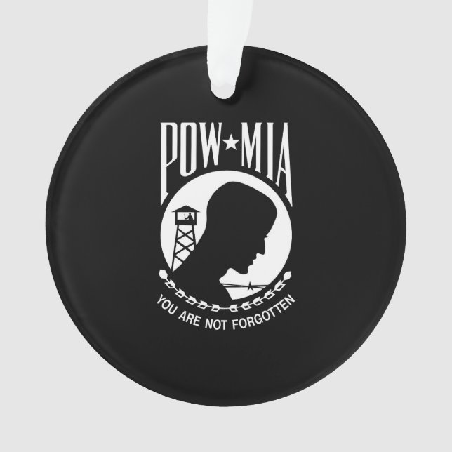 Adorno Bandera del POW MIA: Soldados desaparecidos en la  (Anverso)