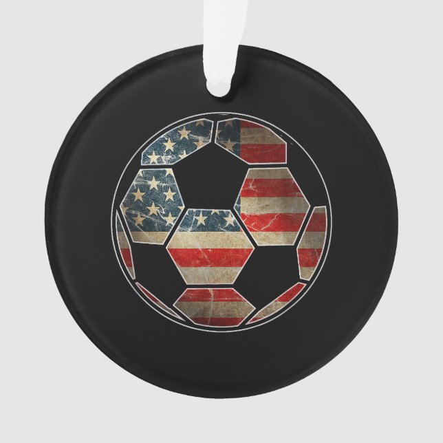 Adorno Bandera estadounidense en una pelota de fútbol - B (Anverso)