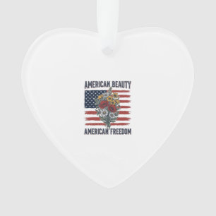 Adorno Bandera floral de libertad de belleza americana