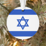 Adorno Bandera israelí azul y blanco moderno patriótico<br><div class="desc">Israel bandera azul y blanco moderno ornamento patriótico. Disponible en muchas formas. Bandera israelí.</div>