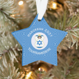 Adorno Bandera israelí de Angel Hanukkah personalizada