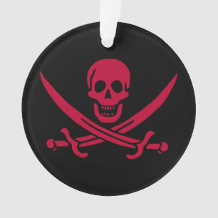 Adorno Bandera pirata de Calico Jack Cráneo y Espadas Car