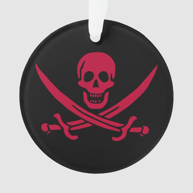 Adorno Bandera pirata de Calico Jack Cráneo y Espadas Car (Anverso)