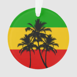 Adorno Bandera Rasta Palmas Tropicales Navidad