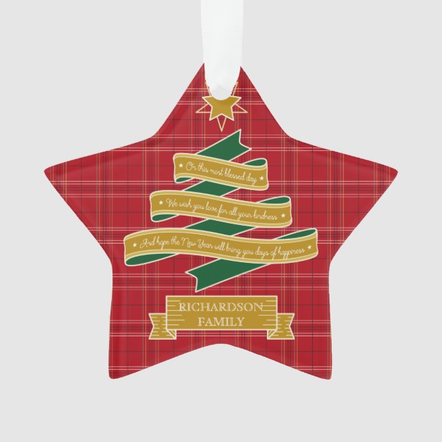 Adorno Bandera roja del personalizado de la estrella de (Anverso)