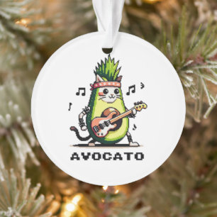 Adorno Baño de aguacate - Arte de aguacate pixel para gat