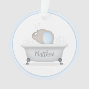 Adorno Baño de burbujas de elefantes bebés Primera Navida