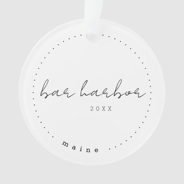 Adorno Bar Harbour Maine ME Travel Estados Unidos Simple (Anverso)
