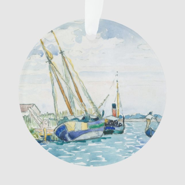 Adorno Barcos marinos cerca de Venecia (Anverso)