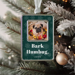 Adorno Bark Humbug Foto de perro Mascota Personalizado