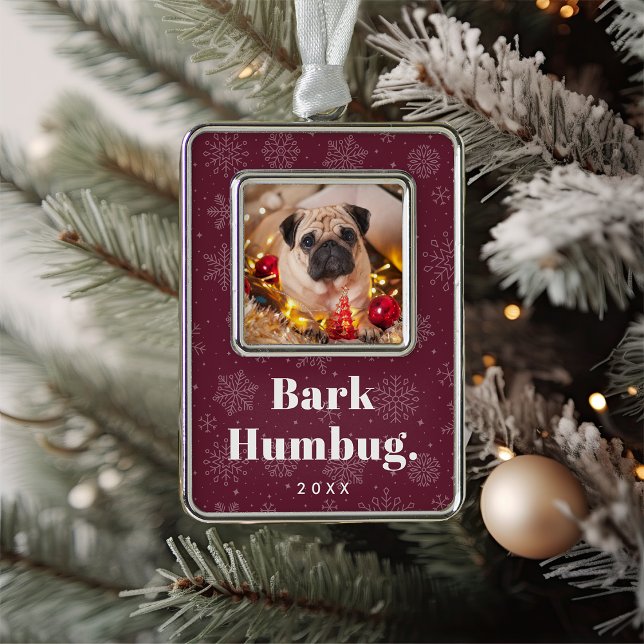 Adorno Bark Humbug | Foto de perro Mascota Personalizado (Subido por el creador)