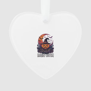 Adorno Básica Bruja Halloween Calabaza Luna Creciente Cal