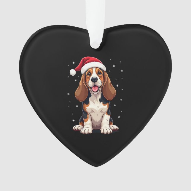 Adorno Basset Hound Christmas Tank Top (Anverso)