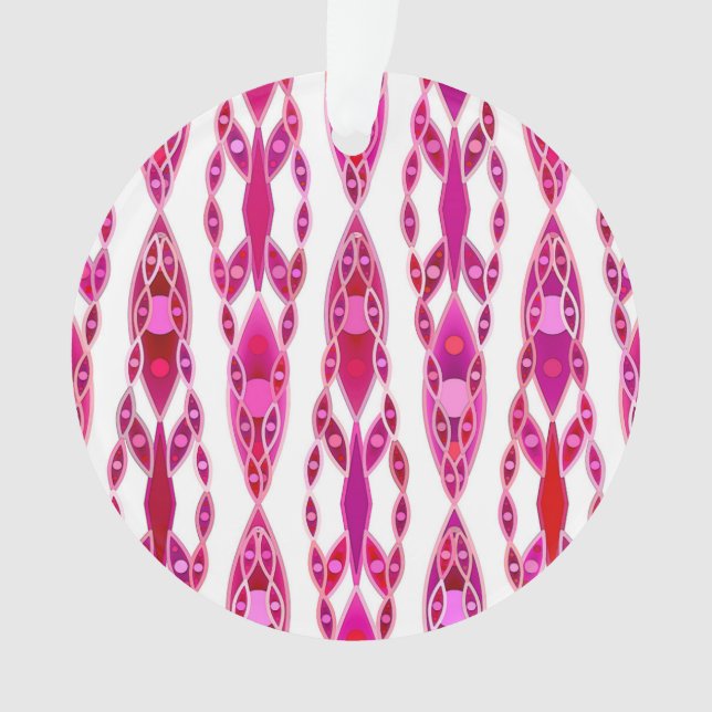 Adorno Batik tribal - Borquín y rosa fucsia (Anverso)