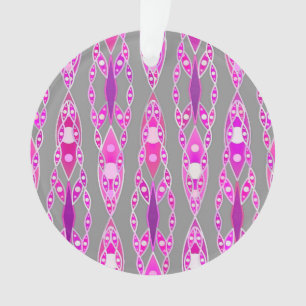 Adorno Batik tribal - Rosa de Fuchsia, violeta y gris