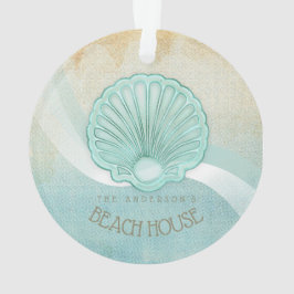Adorno Beach House Clam Shell Aqua Blue ID623