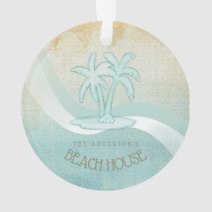 Adorno Beach House Palm Trees Aqua ID623