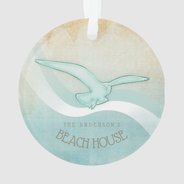 Adorno Beach House Seagull Aqua Blue ID623