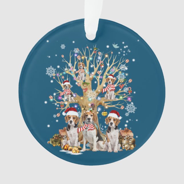 Adorno Beagle Christmas Tree Ornament For Dog Lover (Anverso)