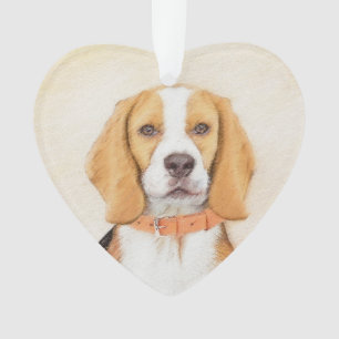 Adorno Beagle Hound Dog Pintura original de animales