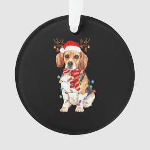 Adorno Beagle Navidades Tee Reindeer Navidades Luces