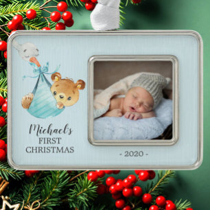 Adorno Bear de entrega especial primera foto de Navidad