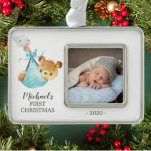 Adorno Bear de entrega especial primera foto de Navidad