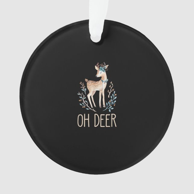 Adorno Beautiful Funny Deer Oh Deer Modern Design (Anverso)