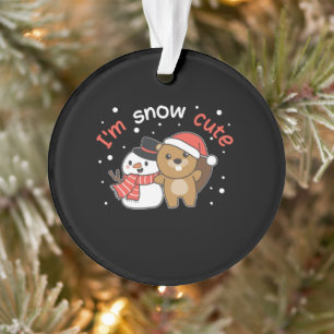 Adorno Beaver, soy el muñeco de nieve de nieve.