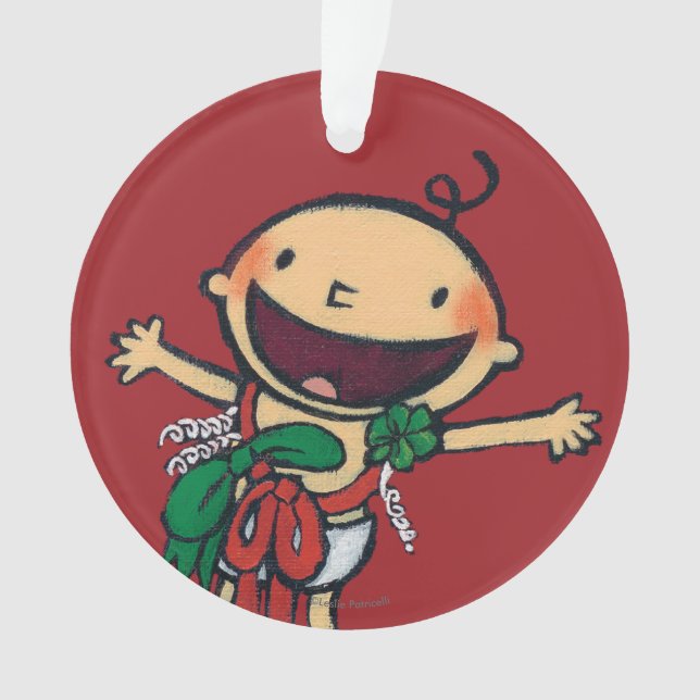 Adorno Bebé envuelto en los arcos para el navidad (Anverso)