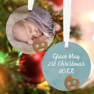 Adorno Bebé Hombre de Jengibre Adorable Primera Navidad F