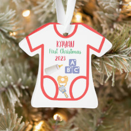 Adorno Bebé personalizado primera Navidad 2023