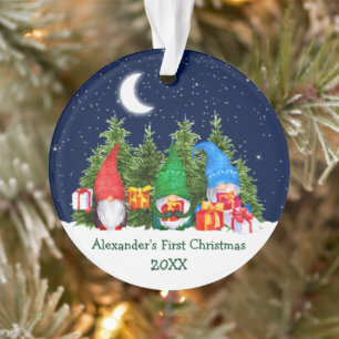 Adorno Bebé primera acuarela de Navidad nómadas árbole